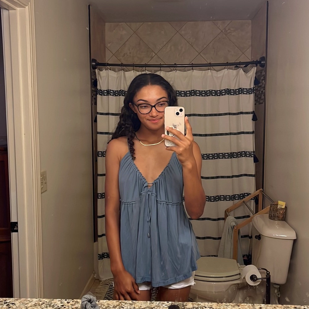 Baby Blue Free People Top!!!